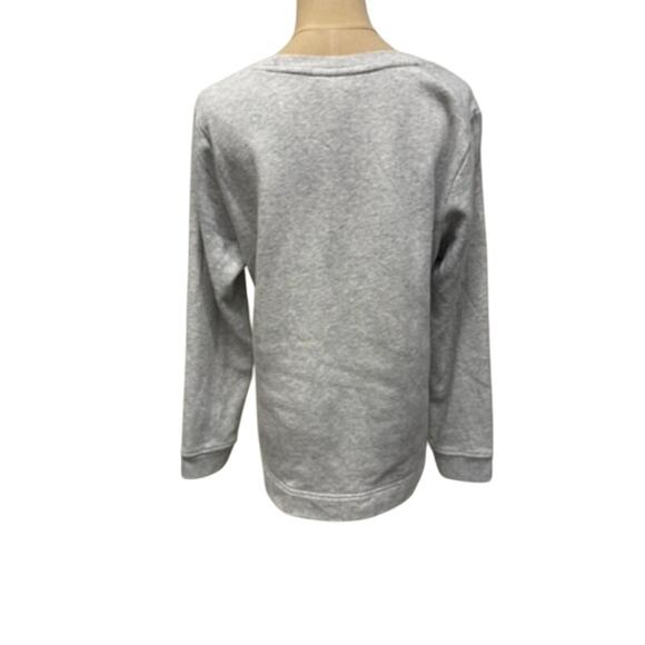 "Karen Scott Sport" Gray Christmas Sweater LG Polar Bear Graphic SZ M Cute Warm - Picture 3 of 9